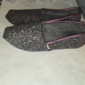 Toms Alpargata Purple Glitter Women's Shoes Size 11